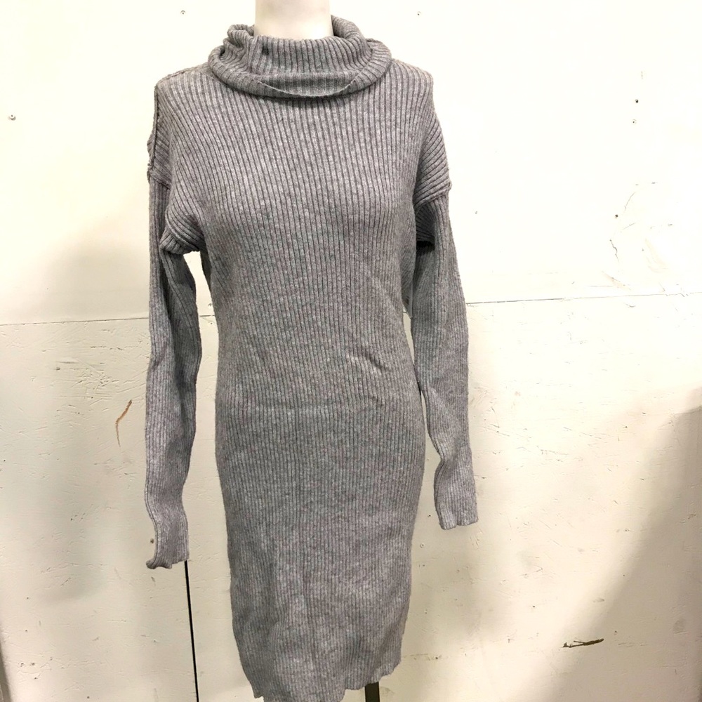 Solutions Turtleneck Long Sleeve Sweater Dress